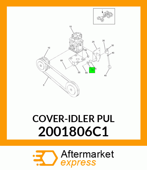 COVER, DUST IDLER PULLEY 2001806C1