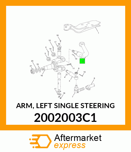 ARM, LEFT SINGLE STEERING 2002003C1