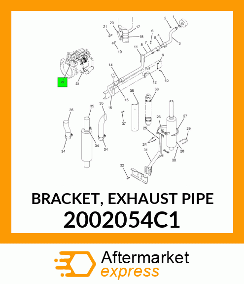 BRACKET, EXHAUST PIPE 2002054C1