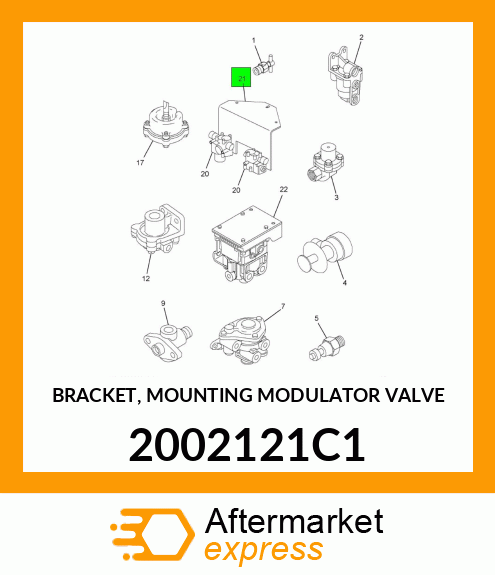 BRACKET, MOUNTING MODULATOR VALVE 2002121C1