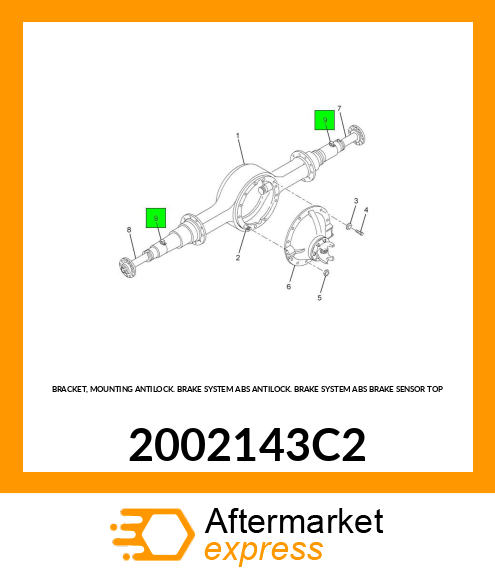 BRACKET, MOUNTING ANTILOCK BRAKE SYSTEM ABS ANTILOCK BRAKE SYSTEM ABS BRAKE SENSOR TOP 2002143C2