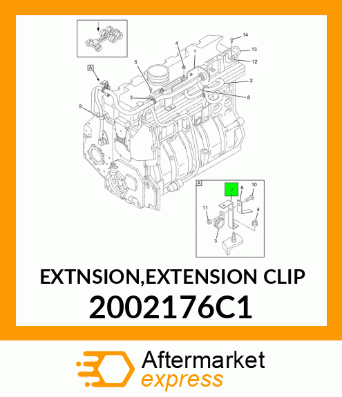 EXTNSION,EXTENSION CLIP 2002176C1