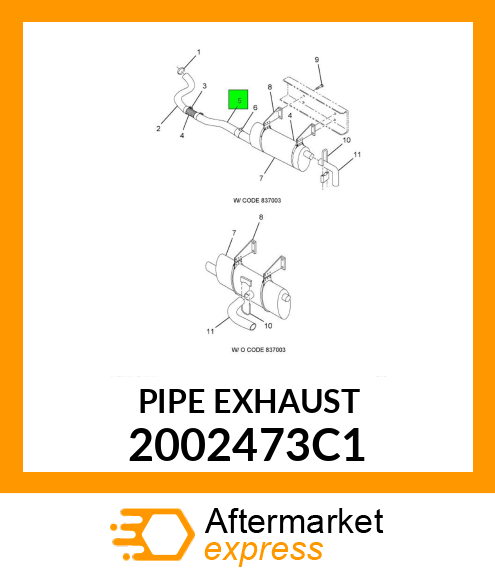 PIPE EXHAUST 2002473C1