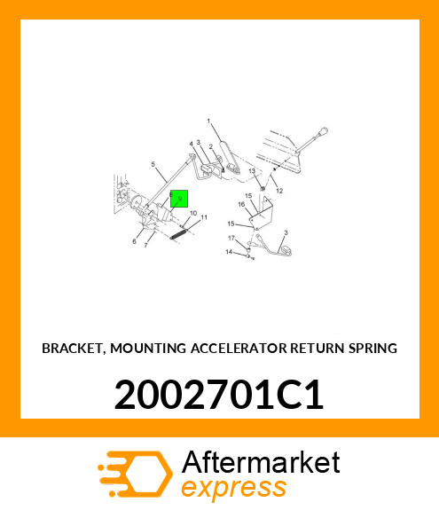 BRACKET, MOUNTING ACCELERATOR RETURN SPRING 2002701C1