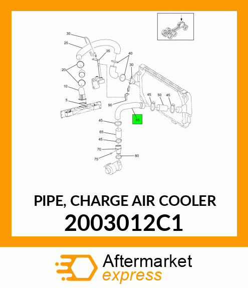 PIPE, CHARGE AIR COOLER 2003012C1