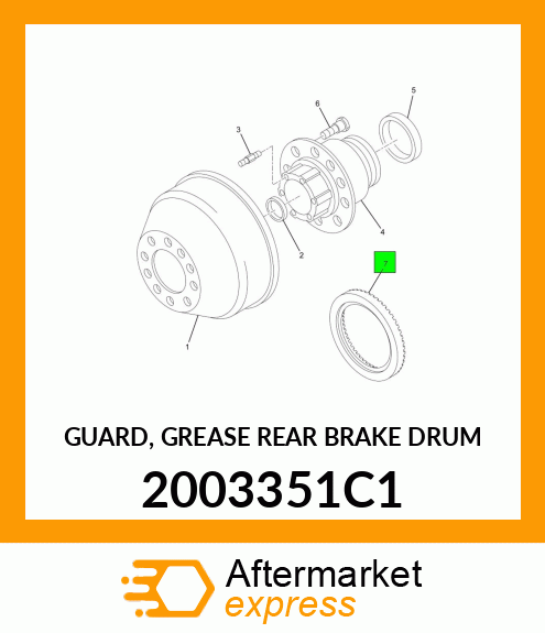 GUARD, GREASE REAR BRAKE DRUM 2003351C1