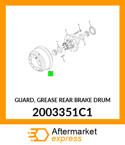 GUARD, GREASE REAR BRAKE DRUM 2003351C1