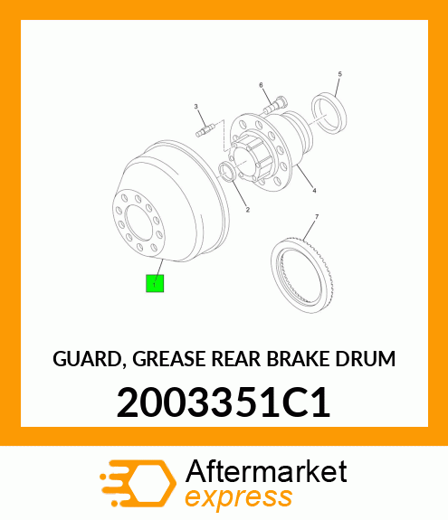 GUARD, GREASE REAR BRAKE DRUM 2003351C1