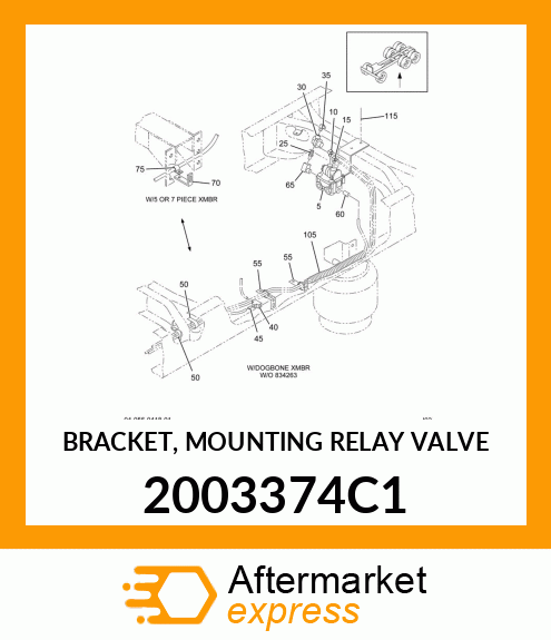 BRACKET, MOUNTING RELAY VALVE 2003374C1