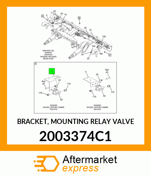 BRACKET, MOUNTING RELAY VALVE 2003374C1