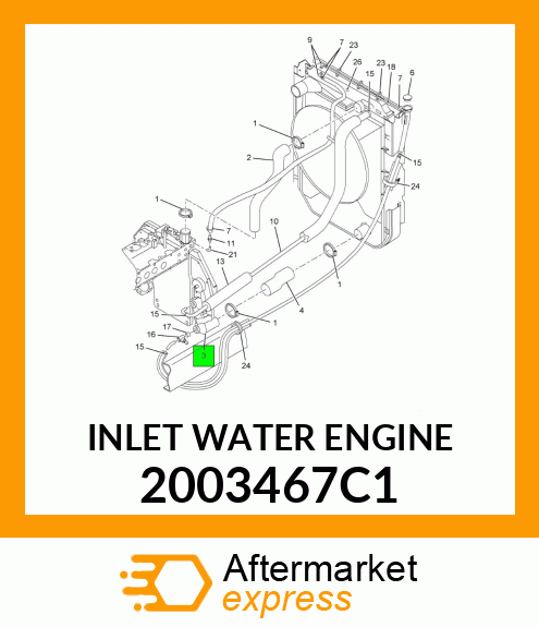 INLET WATER ENGINE 2003467C1