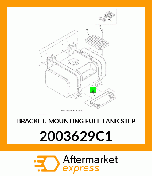 BRACKET, MOUNTING FUEL TANK STEP 2003629C1