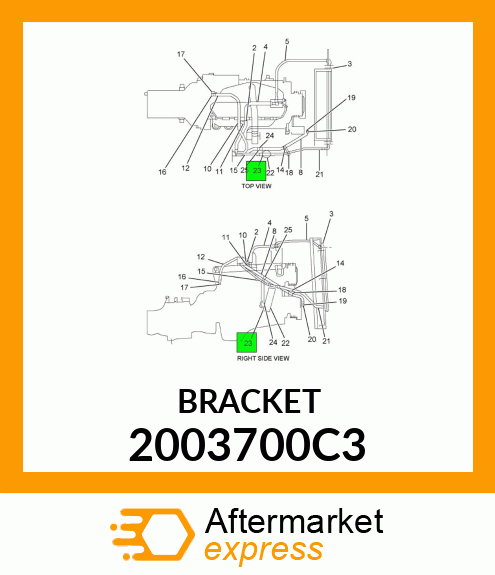 BRACKET, MOUNTING AIR CONDITIONER FILTER 2003700C3