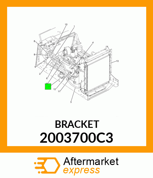 BRACKET, MOUNTING AIR CONDITIONER FILTER 2003700C3