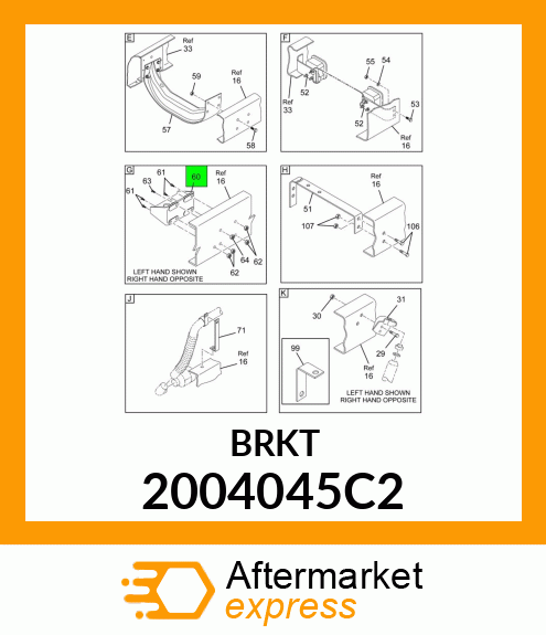 BRACKET, REAR ENGINE MOUNTING 2004045C2