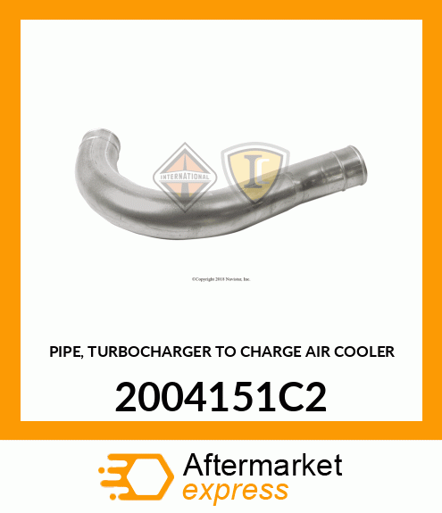 PIPE, TURBOCHARGER TO CHARGE AIR COOLER 2004151C2