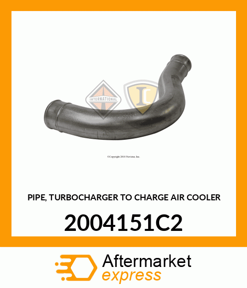 PIPE, TURBOCHARGER TO CHARGE AIR COOLER 2004151C2