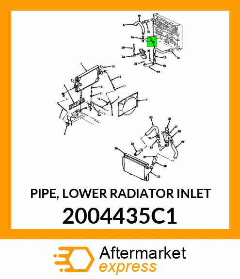 PIPE, LOWER RADIATOR INLET 2004435C1