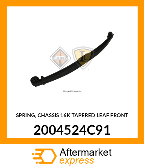SPRING, CHASSIS 16K TAPERED LEAF FRONT 2004524C91