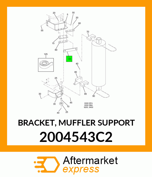 BRACKET, MUFFLER SUPPORT 2004543C2