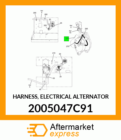 HARNESS, ELECTRICAL ALTERNATOR 2005047C91