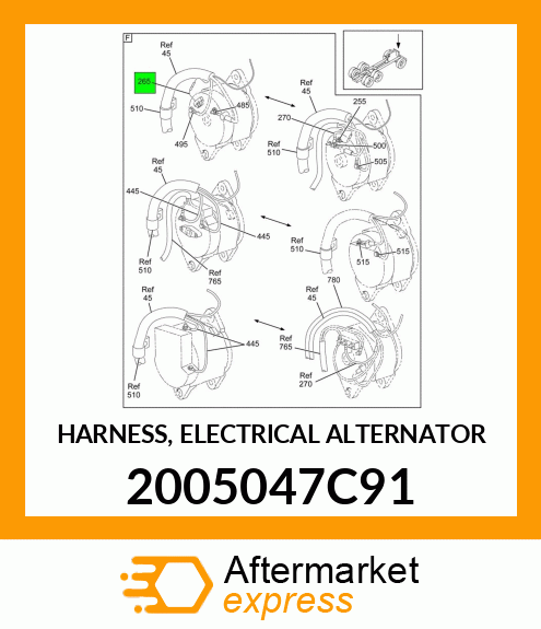 HARNESS, ELECTRICAL ALTERNATOR 2005047C91