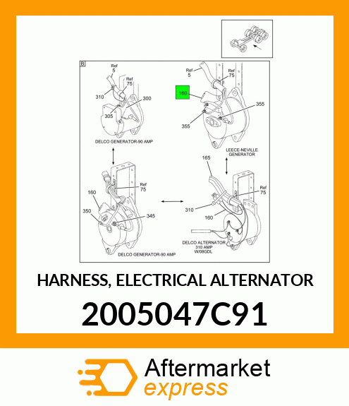 HARNESS, ELECTRICAL ALTERNATOR 2005047C91