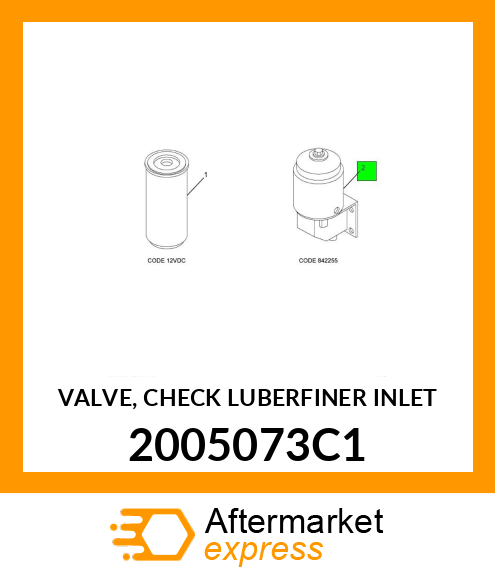 VALVE, CHECK LUBERFINER INLET 2005073C1