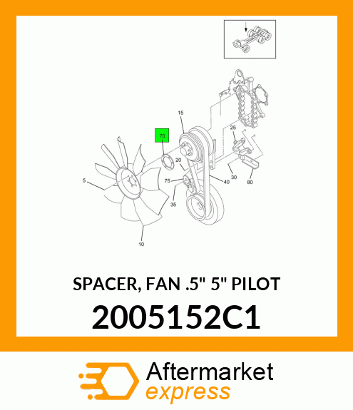 SPACER, FAN .5" 5" PILOT 2005152C1