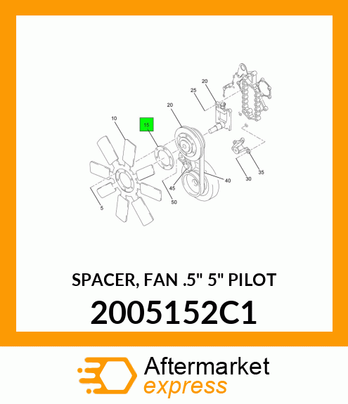 SPACER, FAN .5" 5" PILOT 2005152C1