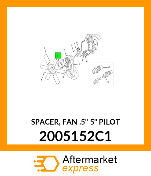 SPACER, FAN .5" 5" PILOT 2005152C1