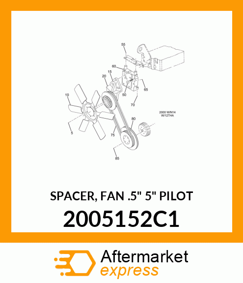 SPACER, FAN .5" 5" PILOT 2005152C1