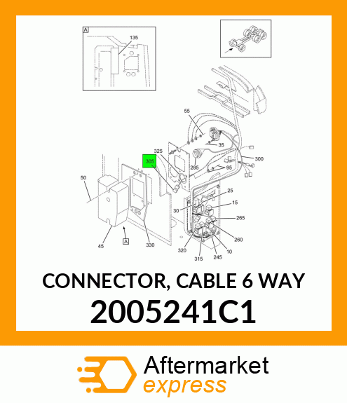 CONNECTOR, CABLE 6 WAY 2005241C1