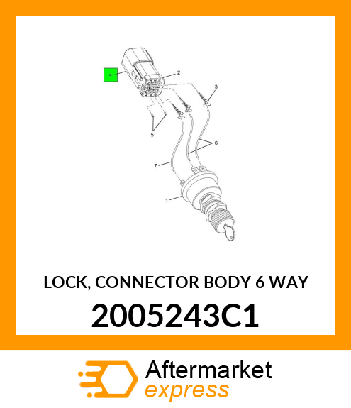 LOCK, CONNECTOR BODY 6 WAY 2005243C1