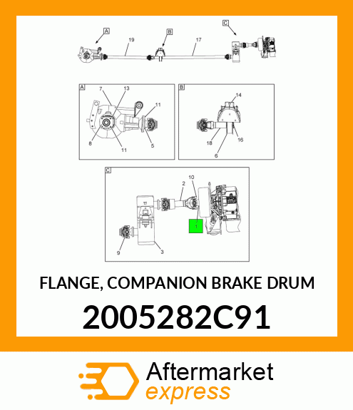 FLANGE, COMPANION BRAKE DRUM 2005282C91