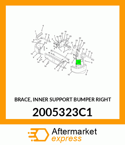 BRACE, INNER SUPPORT BUMPER RIGHT 2005323C1