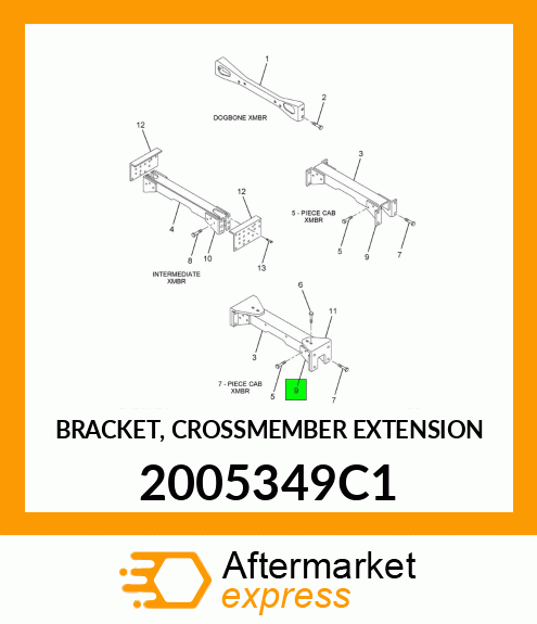 BRACKET, CROSSMEMBER EXTENSION 2005349C1