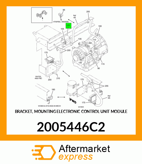 BRACKET, MOUNTING ELECTRONIC CONTROL UNIT MODULE 2005446C2