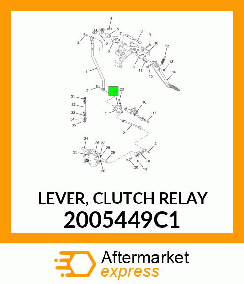 LEVER, CLUTCH RELAY 2005449C1