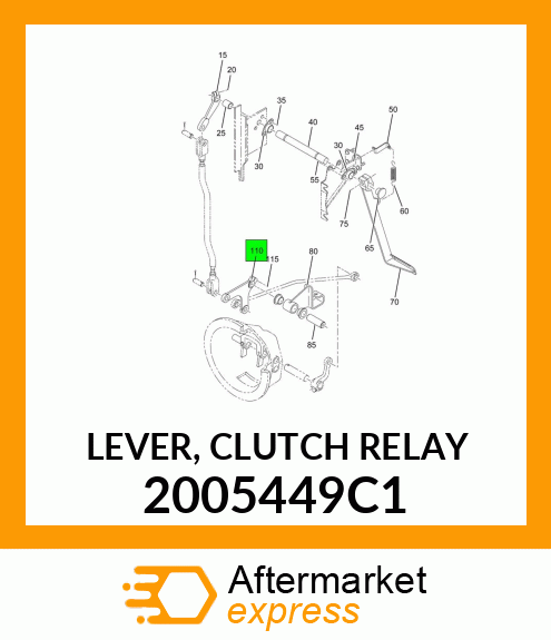 LEVER, CLUTCH RELAY 2005449C1