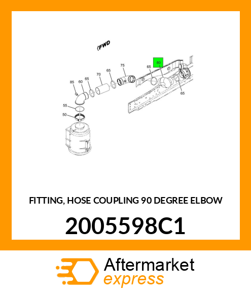 FITTING, HOSE COUPLING 90 DEGREE ELBOW 2005598C1