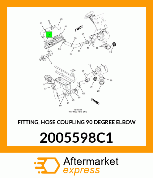 FITTING, HOSE COUPLING 90 DEGREE ELBOW 2005598C1