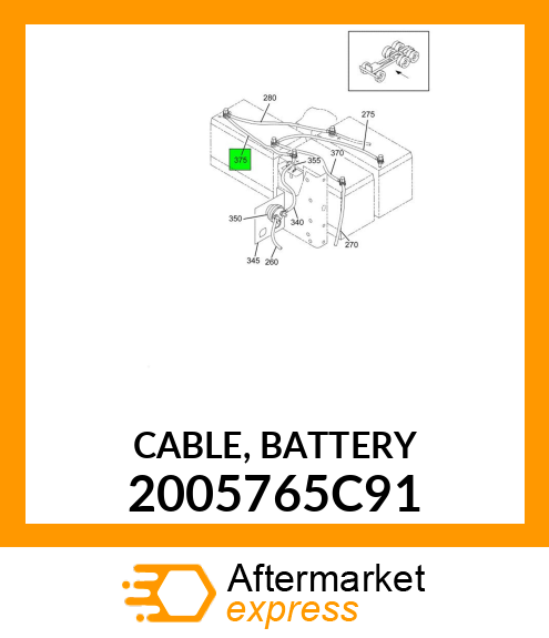 CABLE, BATTERY 2005765C91