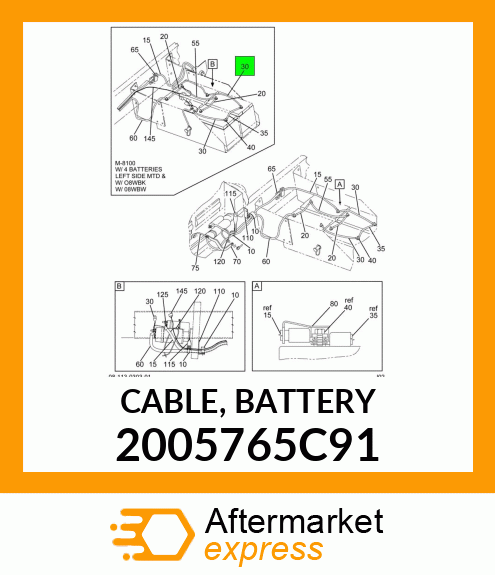 CABLE, BATTERY 2005765C91