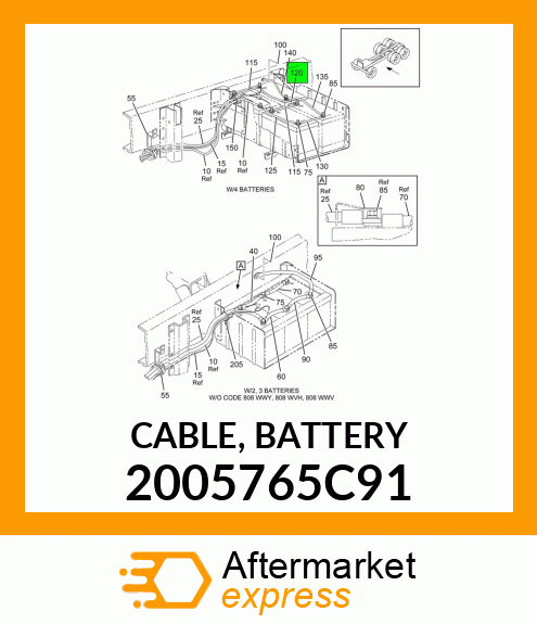 CABLE, BATTERY 2005765C91