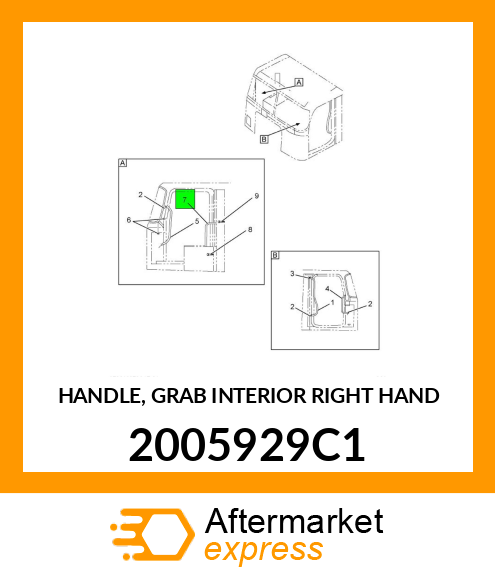 HANDLE, GRAB INTERIOR RIGHT HAND 2005929C1