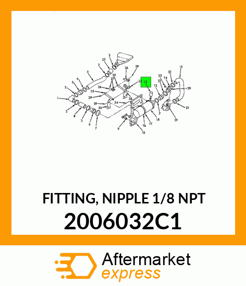FITTING, NIPPLE 1/8" NPT 2006032C1