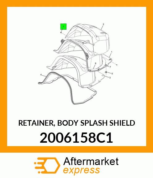 RETAINER, BODY SPLASH SHIELD 2006158C1