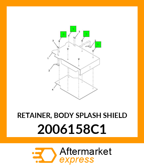 RETAINER, BODY SPLASH SHIELD 2006158C1