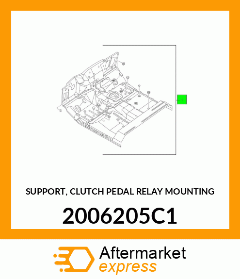 SUPPORT, CLUTCH PEDAL RELAY MOUNTING 2006205C1